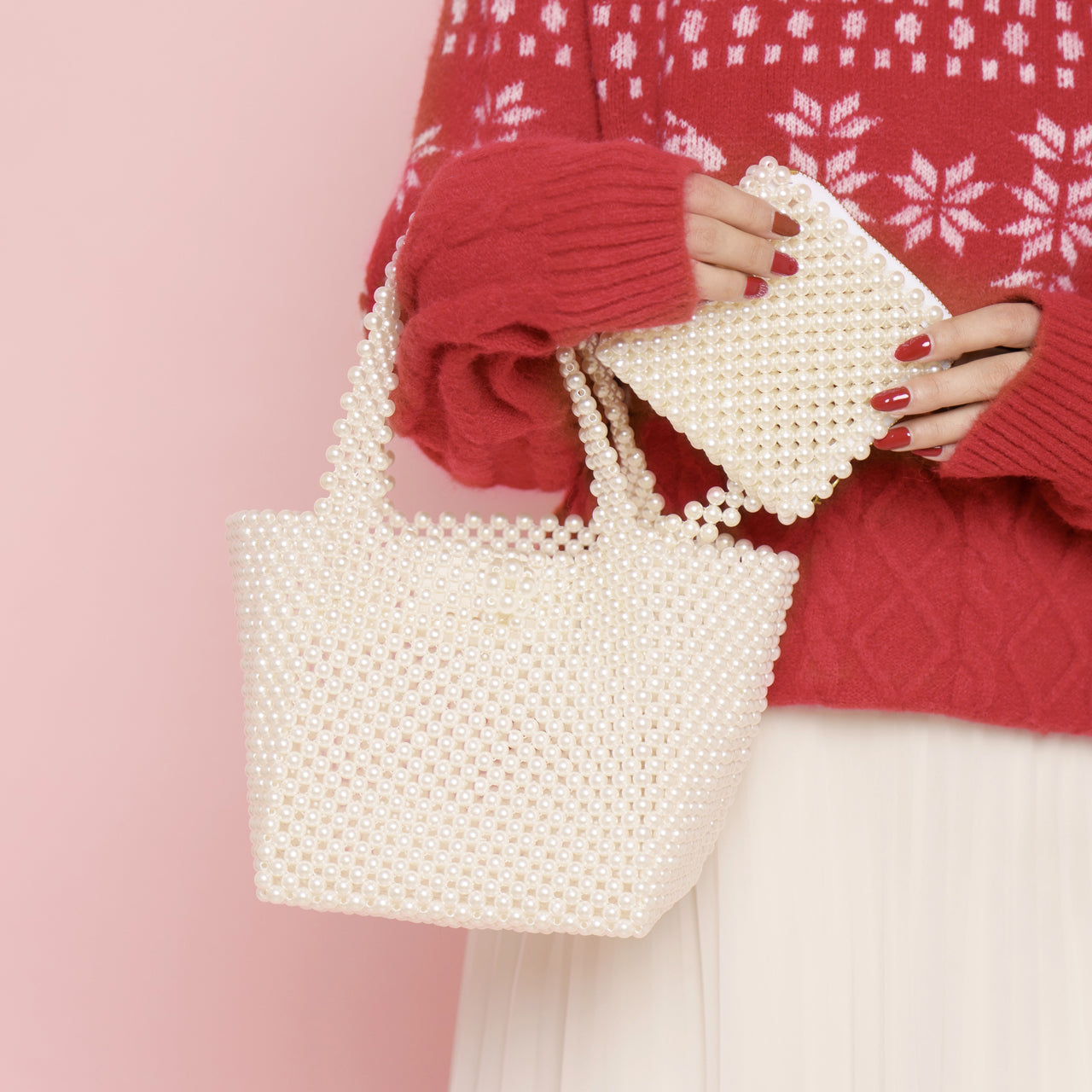 Pearl tote with mini porch