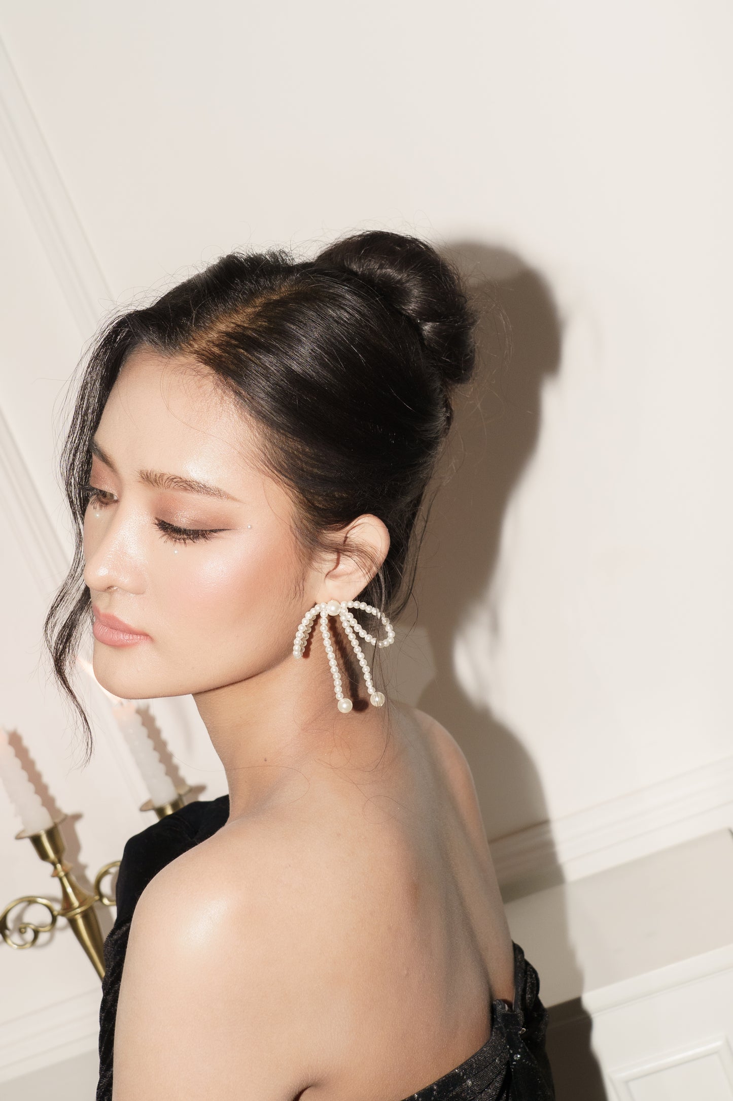 《24SS》Ribbon tan huu earrings