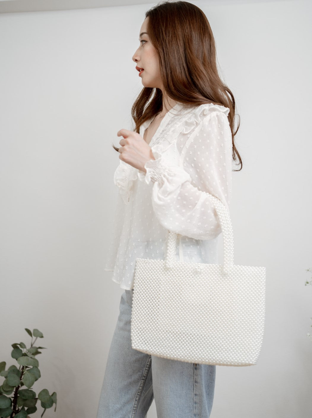 Pearl tote bag A4