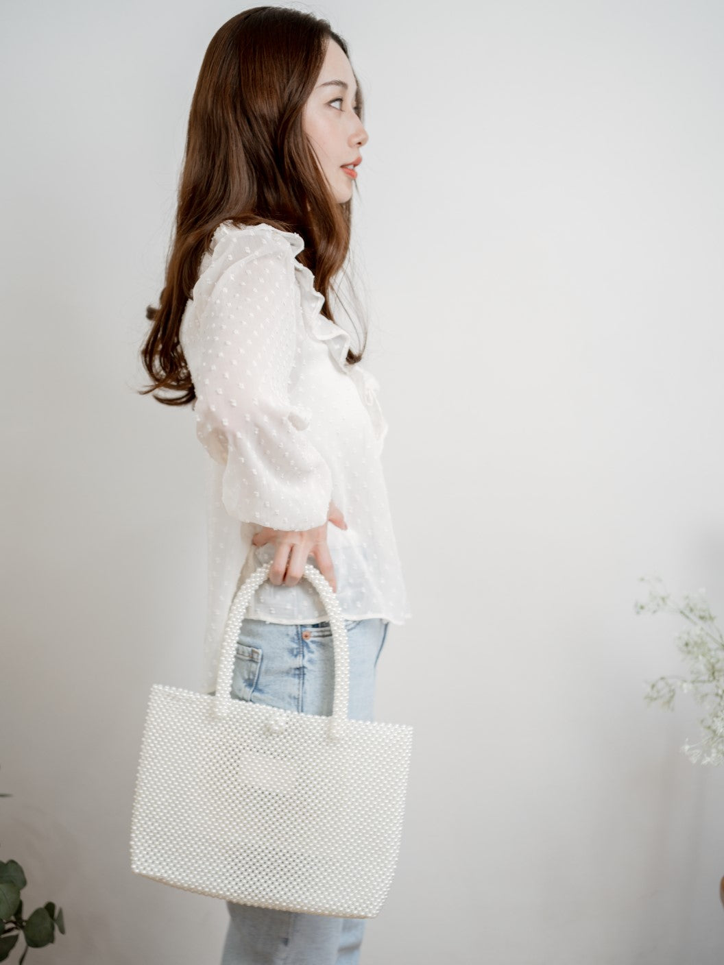 Pearl tote bag A4