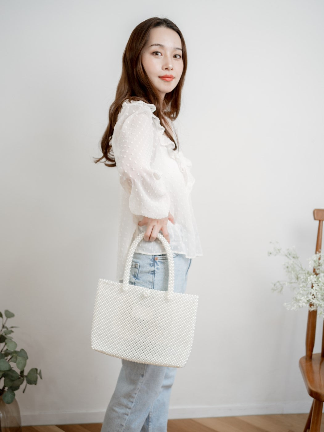 Pearl tote bag A4