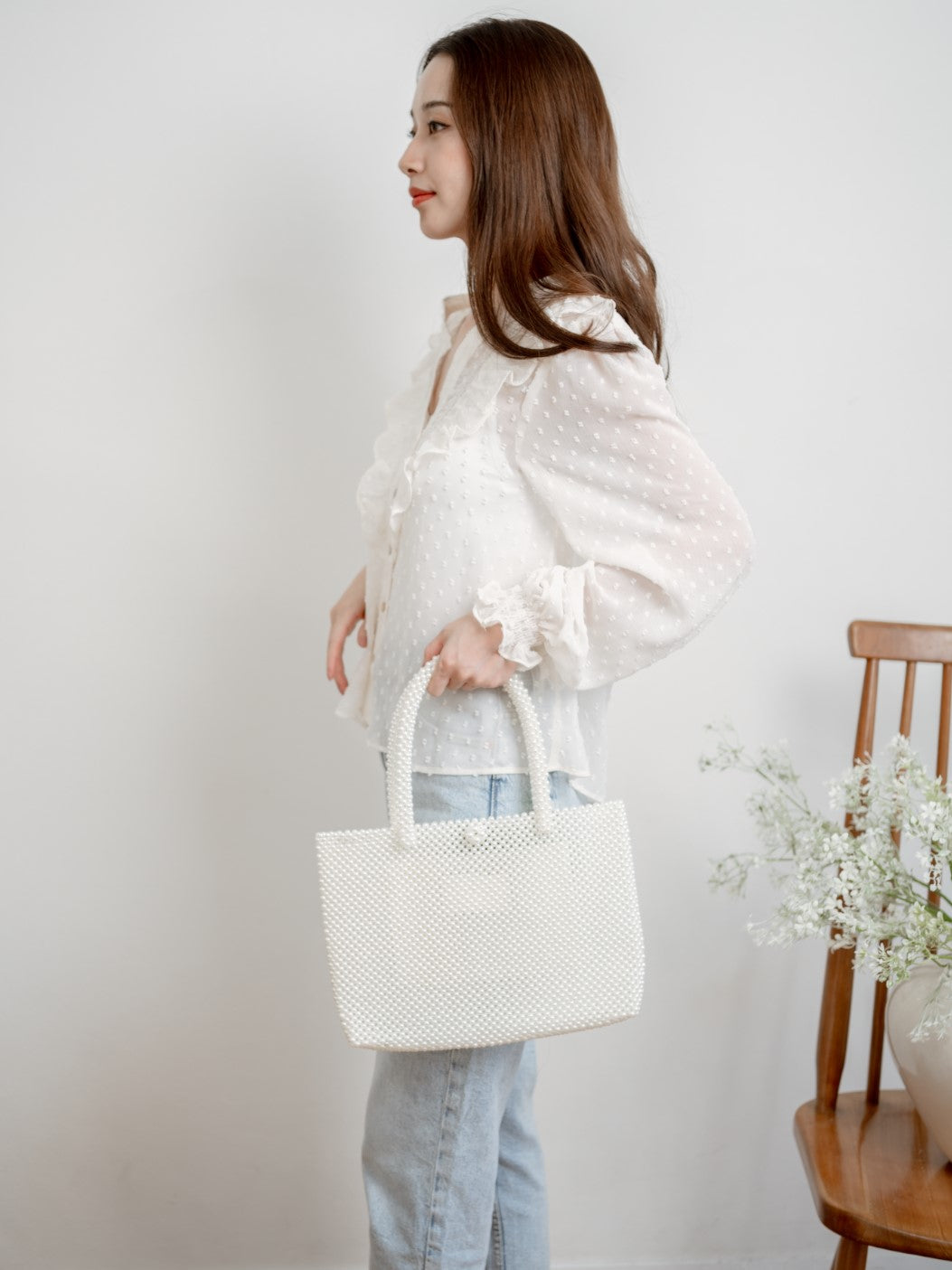 Pearl tote bag A4